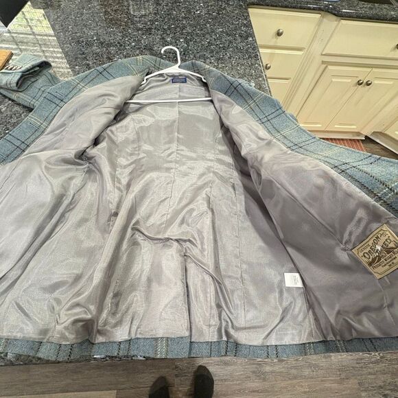 Pendleton Women’s Wool Blazer Size 10 – Blue Plaid “Oregon Wool” Lined Jacket - Picture 10 of 12